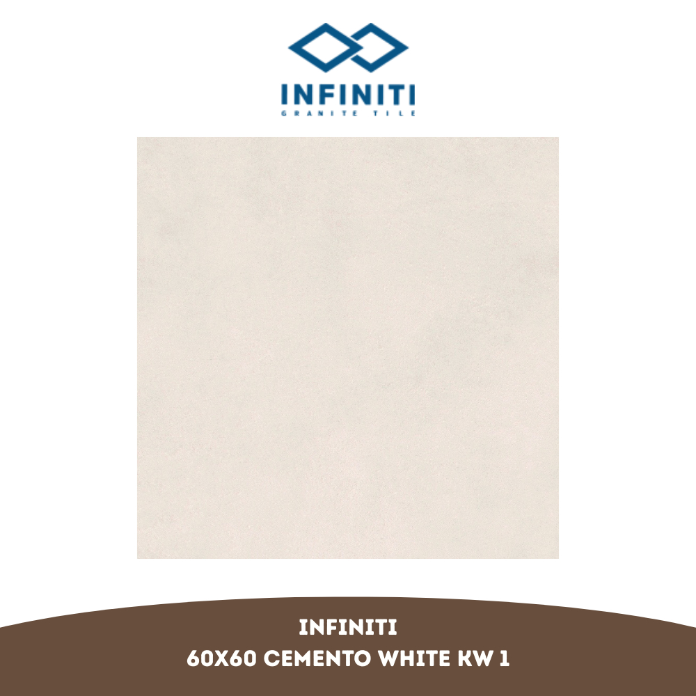 INFINITI Granit Cemento White 60X60 KW 1 per Box (Isi 4 Lembar / 1.44 m²) - Matt