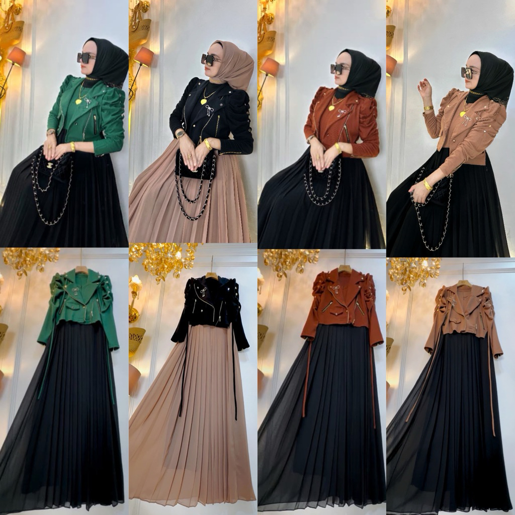 ORI SHR 100%... GAMIS RAJUT ZIPPER PREMIUM