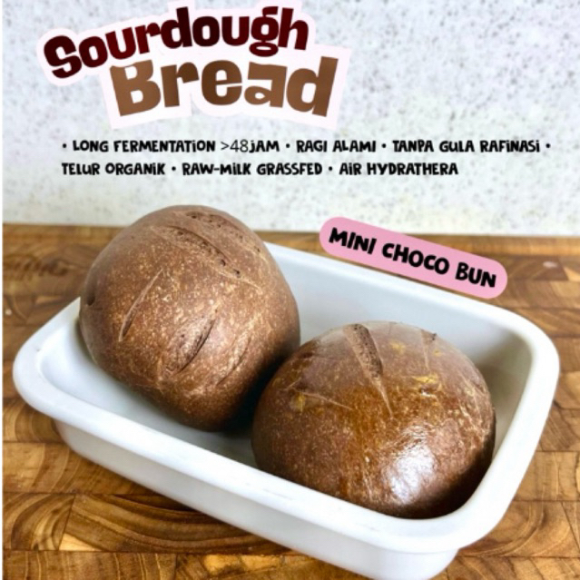 Mini Sourdough Choco Bun (2pcs)