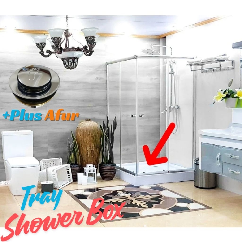 Alas Shower Box Persegi 90x90 Plus Afur