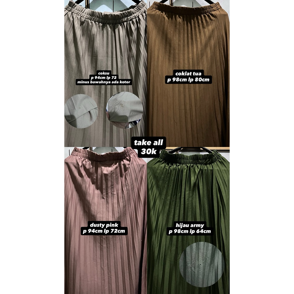 TAKE ALL PRELOVED ROK PLISKET 4 PCS