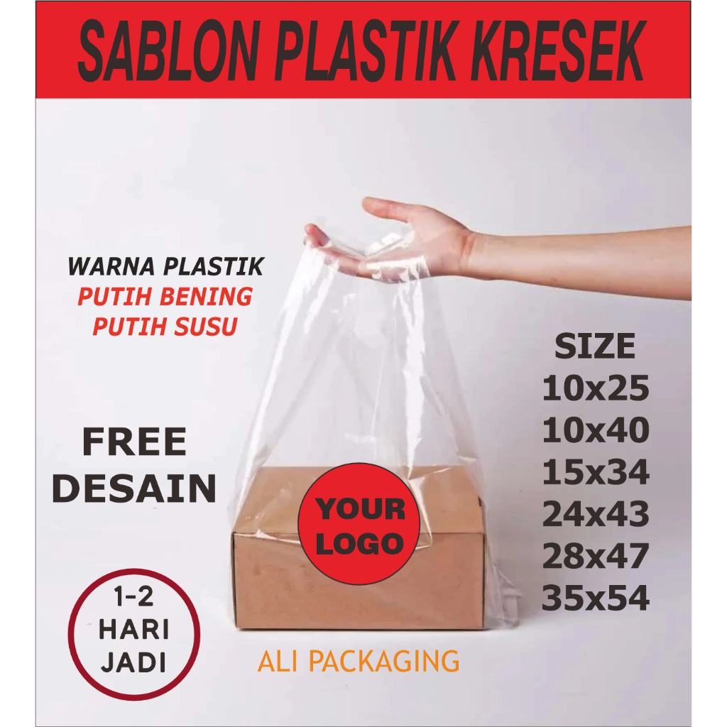 Sablon Plastik Kresek Custom Kresek Bening Custom Kresek Pe Tebal Sablon Kresek Makanan Free Desain