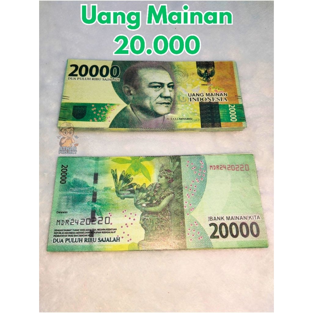 (10 lembar) Uang Kertas Baru Asli, Uang Mainan Edukasi, Uang Replika Pernikahan & Buket Uang – Hadia