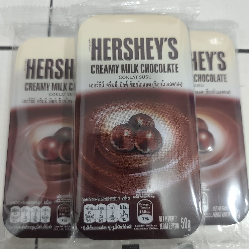 

Coklat / Chocolate Hershey's Creamy Milk ( coklat susu ) 50 gr