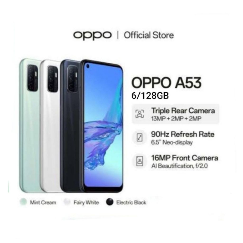 HP OPPO A53 6/128 GB - OPPO A 53 RAM 6GB ROM 128GB RESMI OPPO