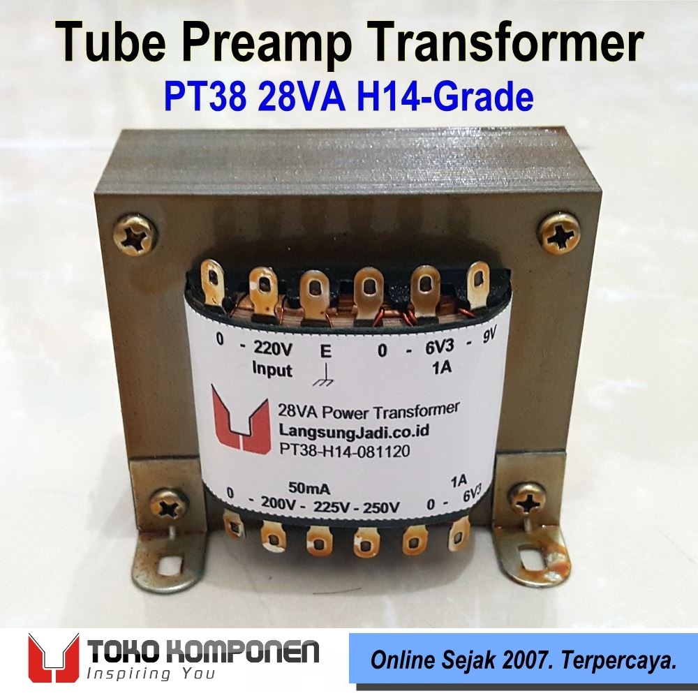 LJ PT38 Power Trafo for Tube Preamp 12AU7 12AX7 200V 225V 250V non-CT
