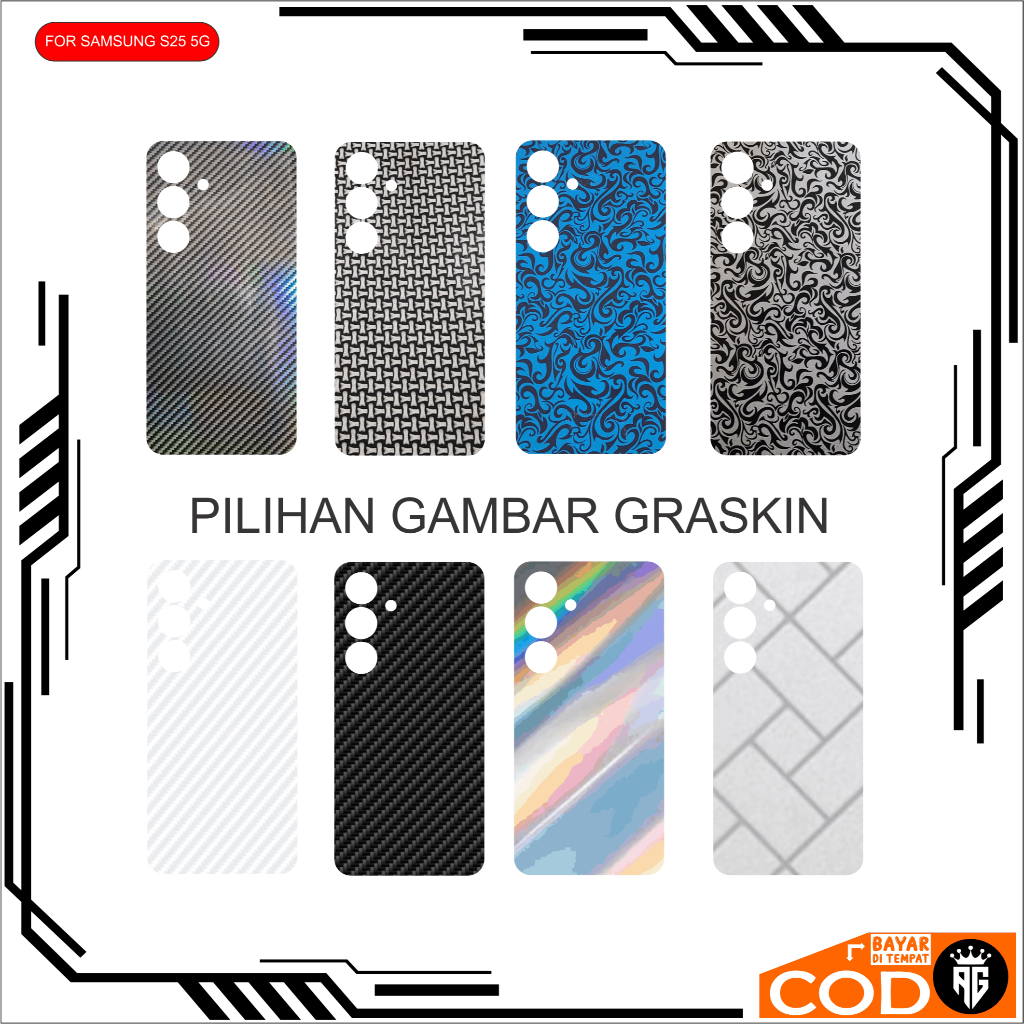 PROMO Graskin Carbon SAMSUNG S25 5G Terbaru Anti Jamur Pelindung Belakangan HP