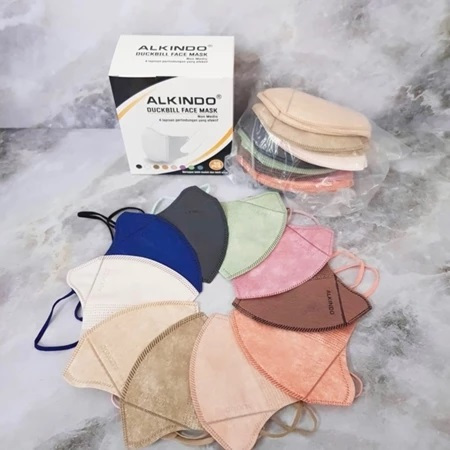 Masker Duckbill Alkindo 4ply 50pcs Warna Warni