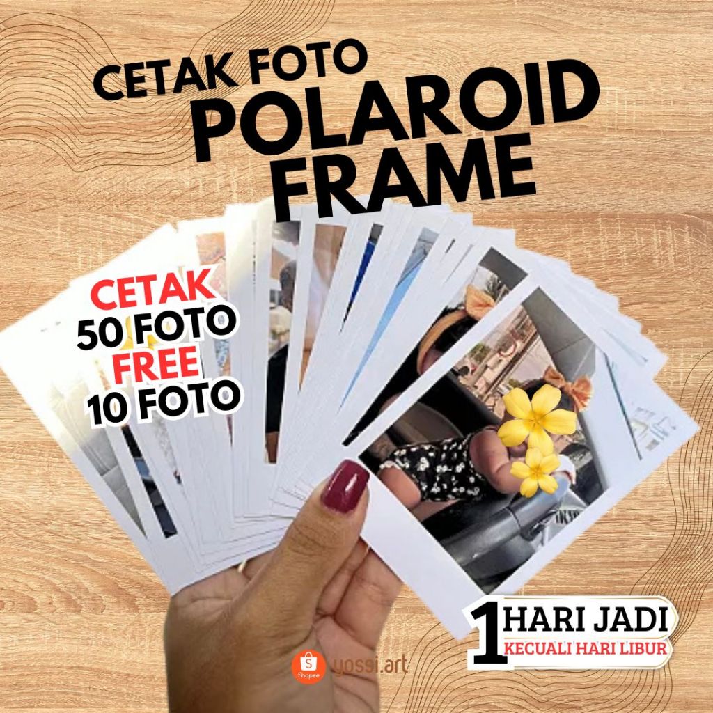 CETAK PHOTO 2R POLAROID - 50 FOTO FREE 10 FOTO BAHAN TEBAL