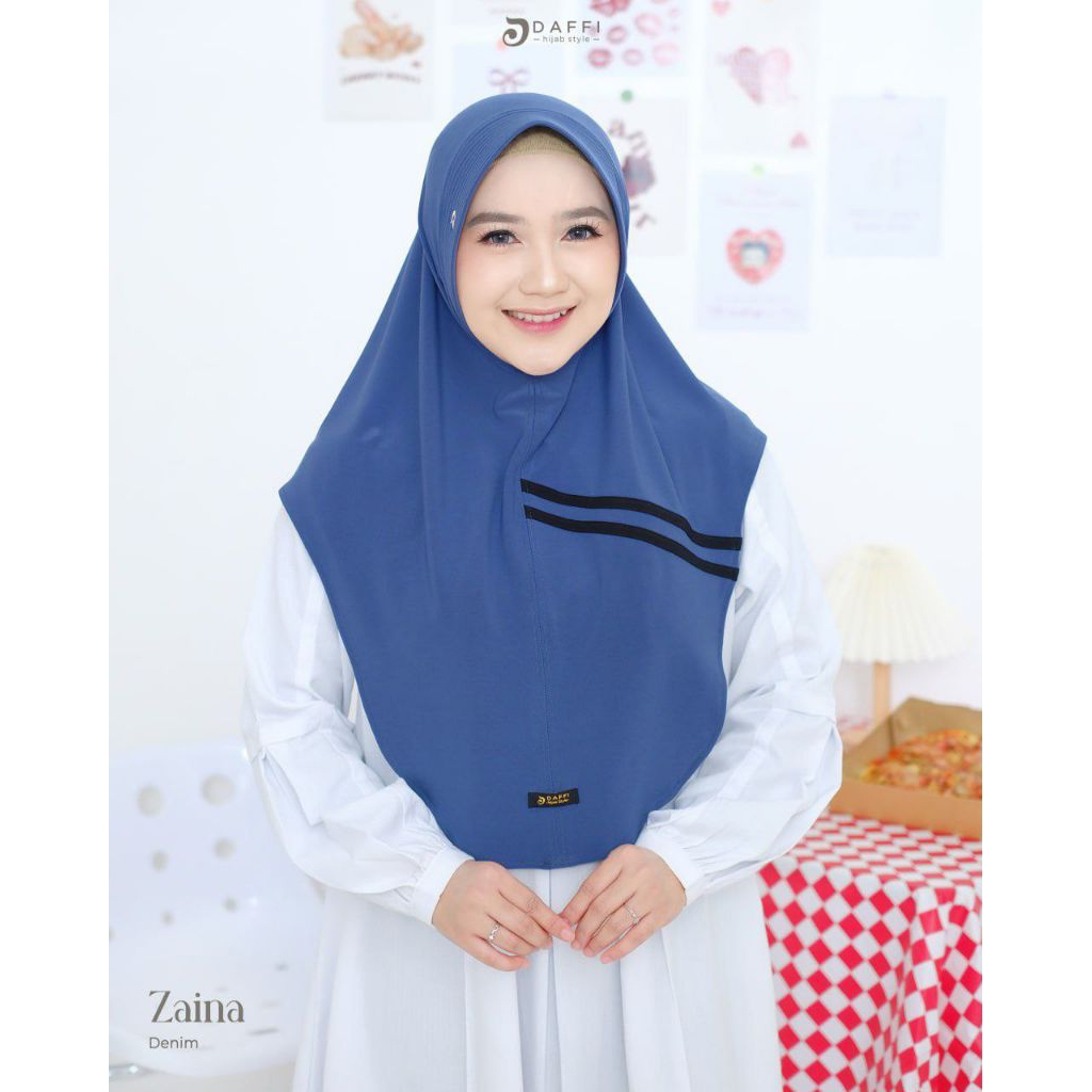 JILBAB ORI DAFFI TERBARU ZAINA SERIES BERGO INSTAN JERSEY HIJAB INSTAN PREMIUM