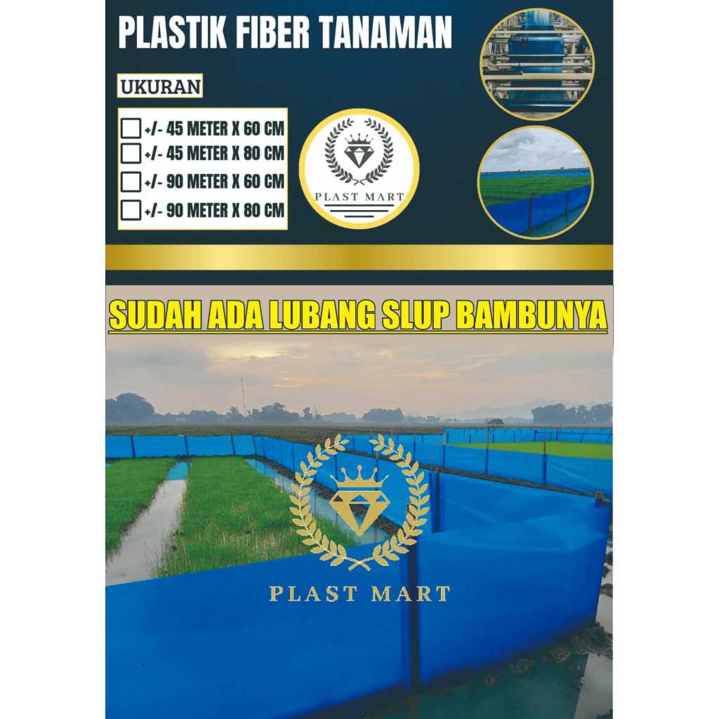 PLASTIK FIBER SAWAH PANJANG SAMPAI +/- 90 METER TEBAL / PLASTIK PAGAR SAWAH / PLASTIK PINIAN