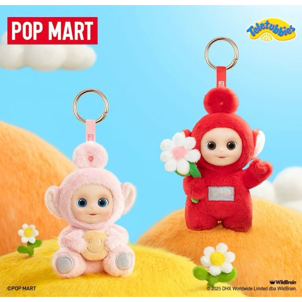 1 SET SEGEL Popmart Say Hello Teletubbies Keychain Plush Toy Koleksi Popmart m Tinky Winky Po Lala