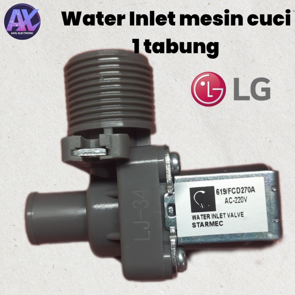 Selenoid mesin cuci LG waterl inlet valve mesin cuci 1 tabung otomatis
