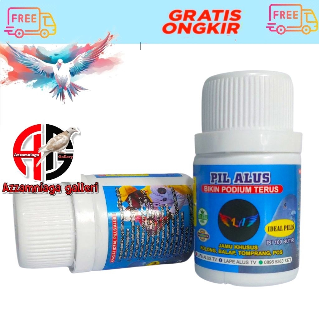 IDEAL PIL ALUS BIRU ISI 100 IDEAL PIL IDEAL PILLS BUTIR JAMU MERPATI KHUSUS MENGERAM