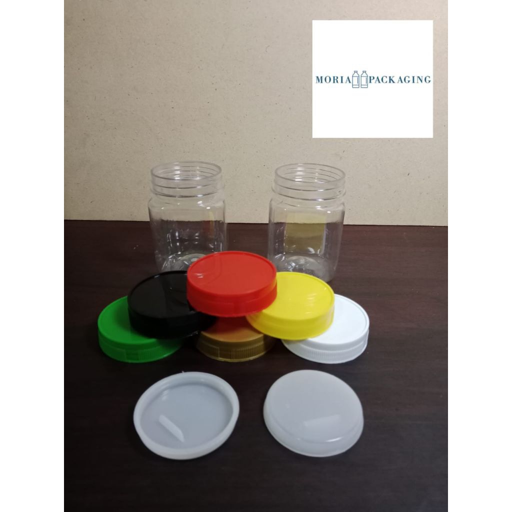 Jar Toples Kotak 150ml Clear PET / Jar Toples Plastik 150ml / Toples Kotak 150ml + Tutup dan Plug