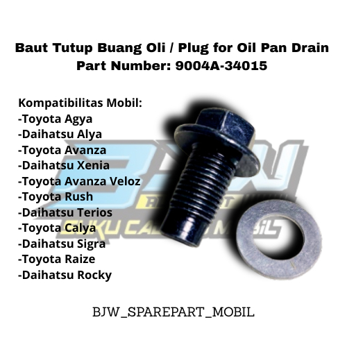 Baut Oli  Toyota Avanza Calya Rush Dual VVTI Asli bonus ring