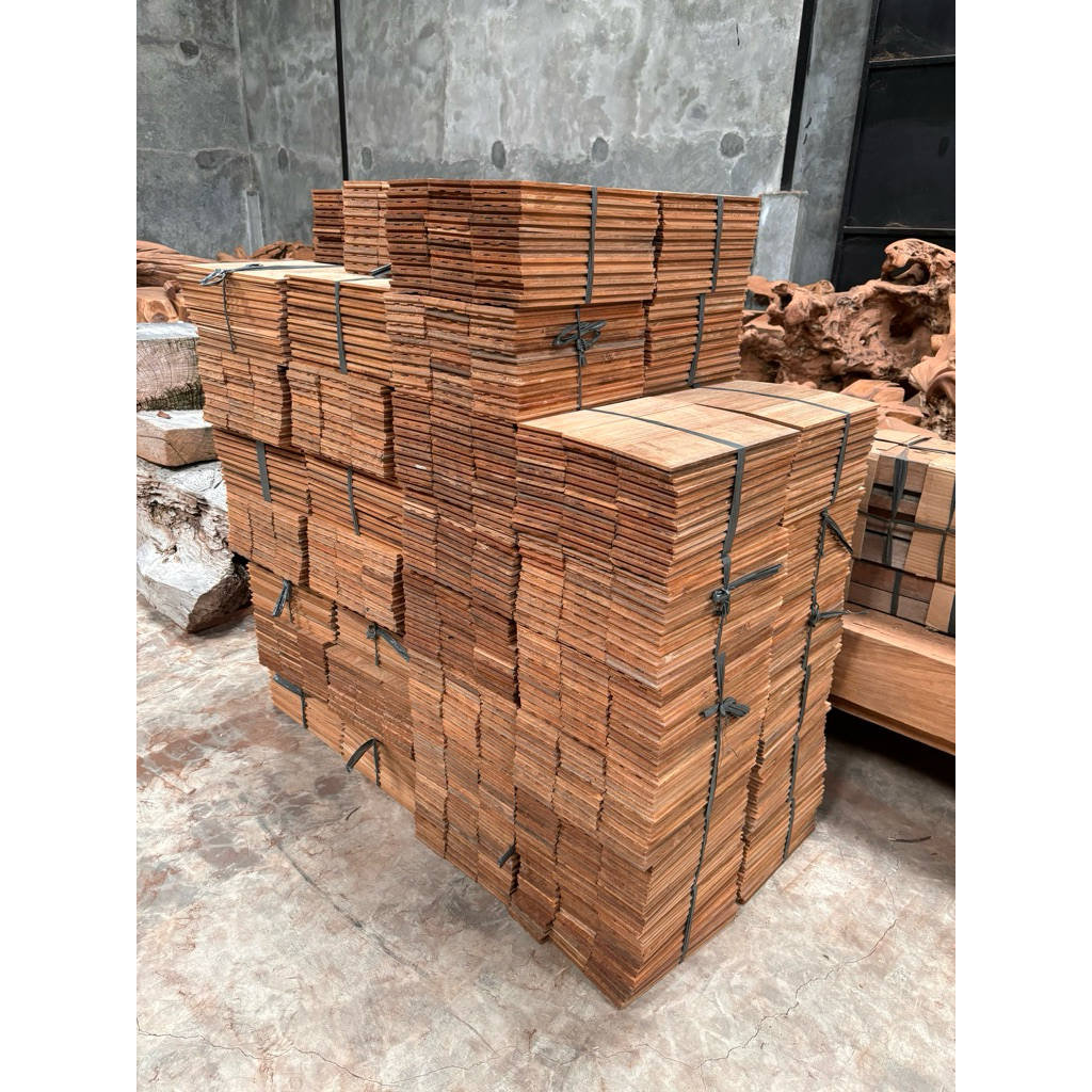 Flooring Solid Jati Uk 30 & 60cm - Lantai Kayu Jati 100% Asli