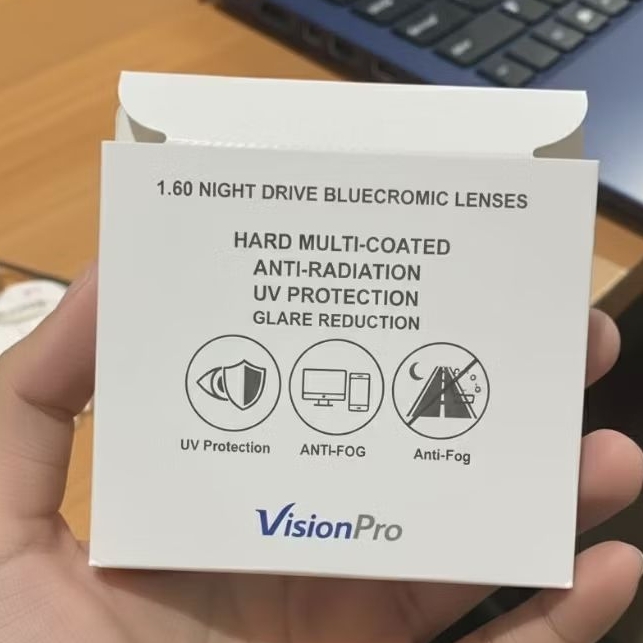 Lensa Kacamata KLAR Single Vision Bluecromic Night Drive | Lensa Photocromic Anti Blueray 1.60 1.67 