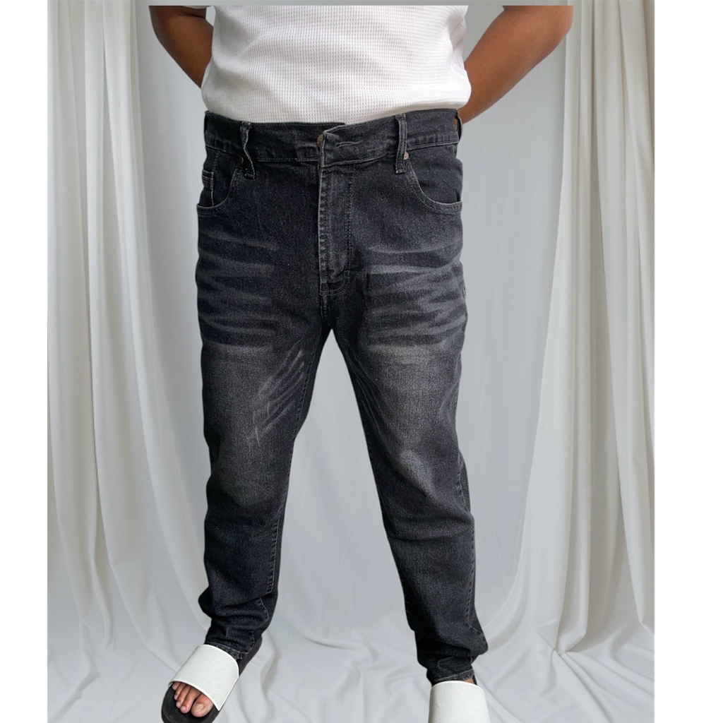 Boyan Celana Jeans Terbaru Black jazz whisker premium