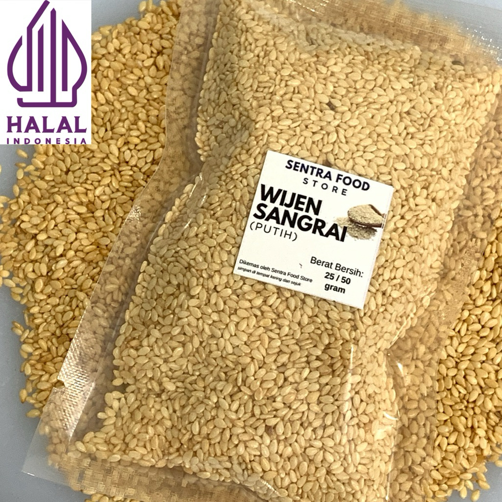 Wijen Putih Panggang Sangrai Wijen Sangrai Wijen Panggang 25 gram