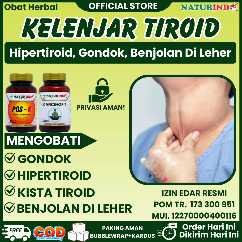 Obat Gondok Kelenjar Tiroid Hipertiroid Gondok Beracun Kista Tiroid Benjolan Di Leher Posk Naturindo