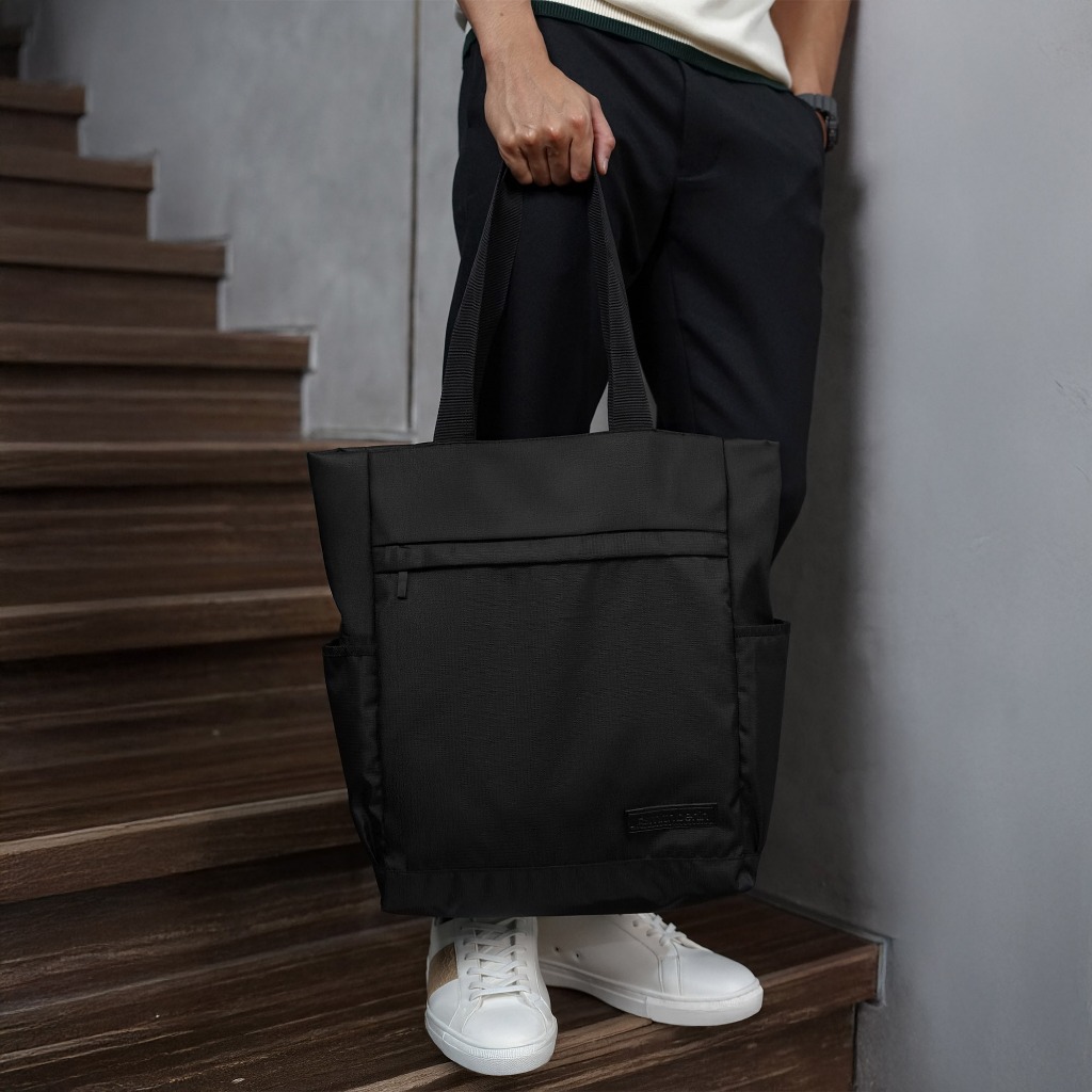terbaru smith berlin tas tote bag pria tara polyester premium water resistant resleting muat laptop
