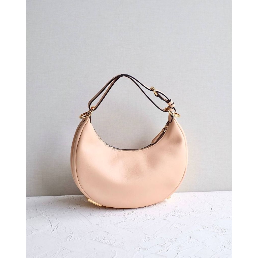 Fendi Small Fendigraphy Hobo Bag in Pale Pink GHW