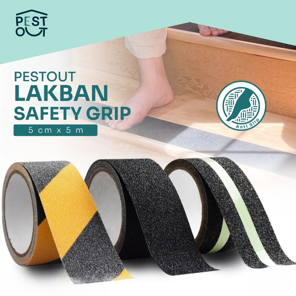 Lakban Anti Slip Stiker Lantai Anti Slip Tape Safety Grip Stiker Solatip Silica Lantai Premium