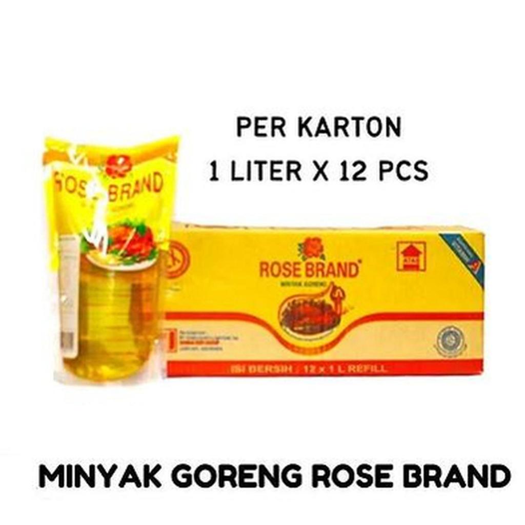 1 Dus Minyak Goreng Rose Brand Per Karton 1 Liter  12 pouch