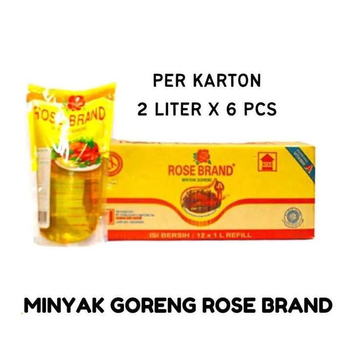 

Dus Minyak Goreng Rose Brand Per Karton 2 Liter 6 pouch