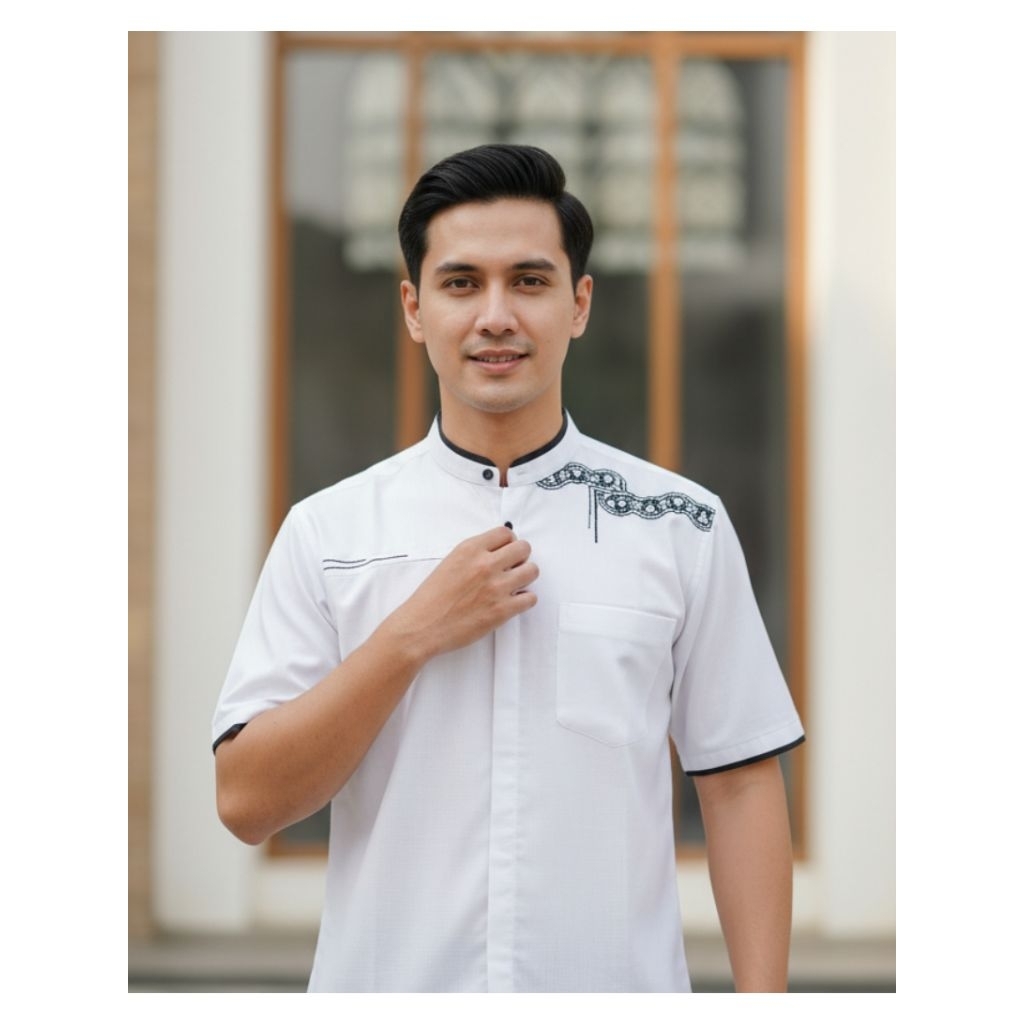 baju koko dewasa syahdika lengan pendek ukuran M