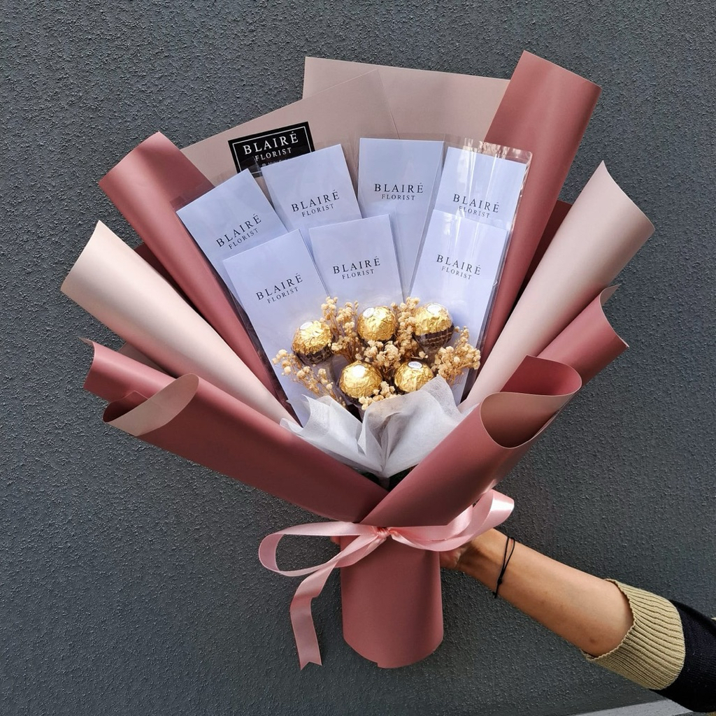 BUKET UANG FERRERO FREE BABY BREATH | MONEY BOUQUET FERRERO ROCHER READY LANGSUNG KIRIM | BUKET UANG