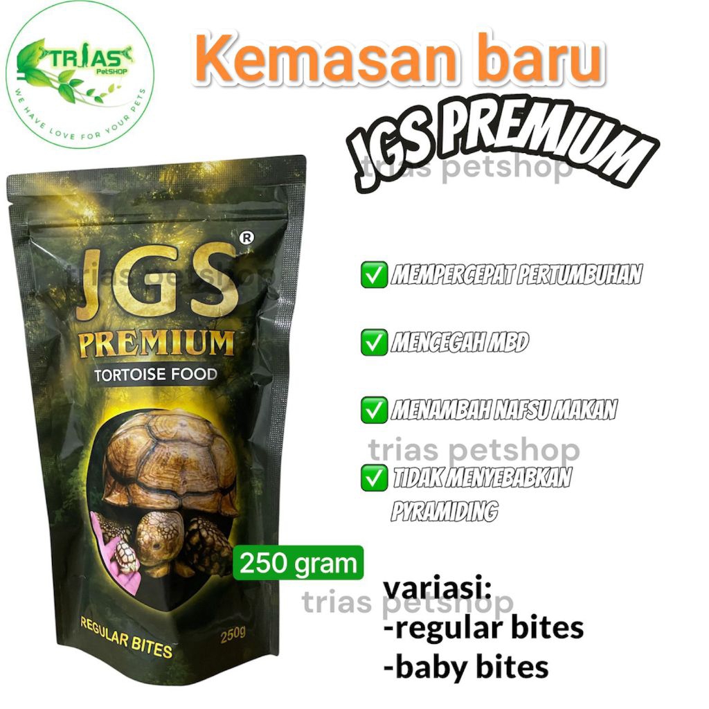 Makanan kura kura Darat JGS Premium/pelet JGS/Pelet Kura Sulcata pardalis Dll/pakan kura kura/pakan 