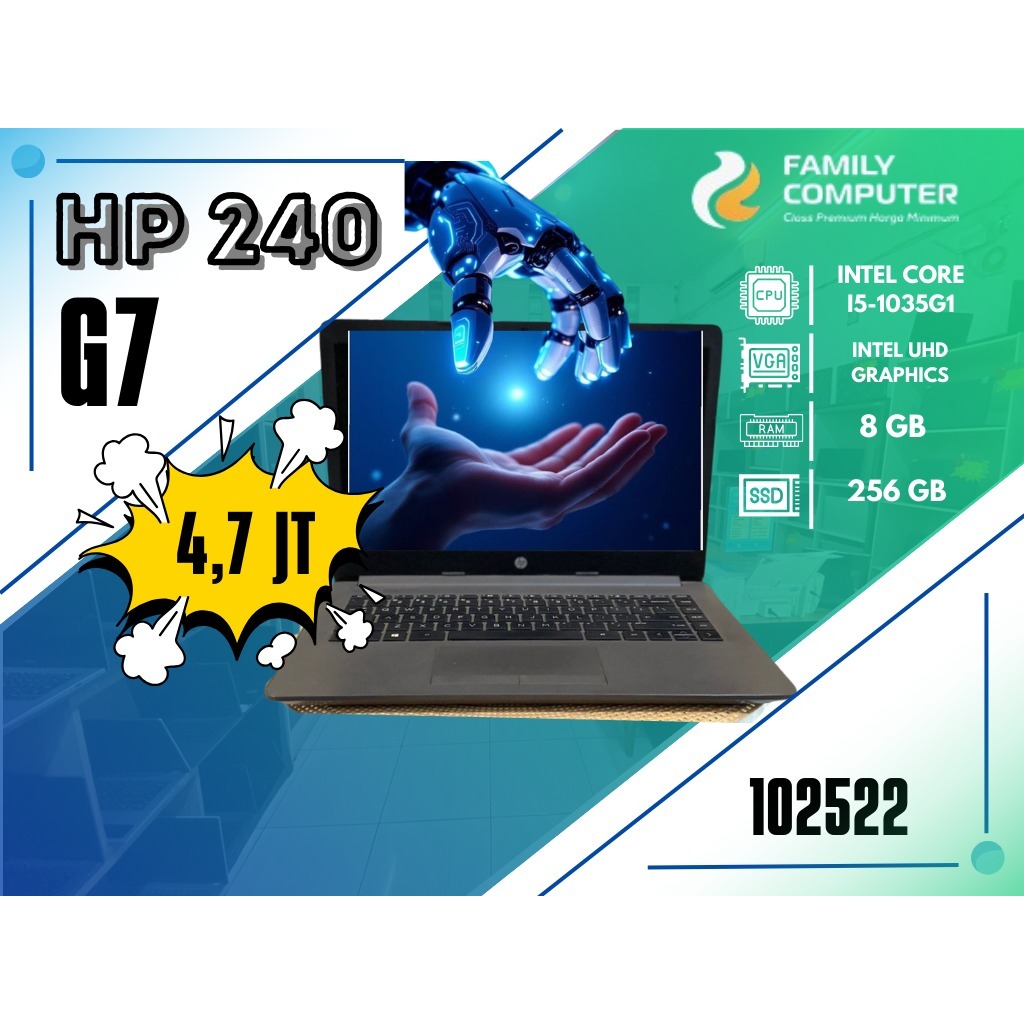 HP 240 G7 | INTEL CORE I5-1035G1 | INTEL UHD GRAPHICS