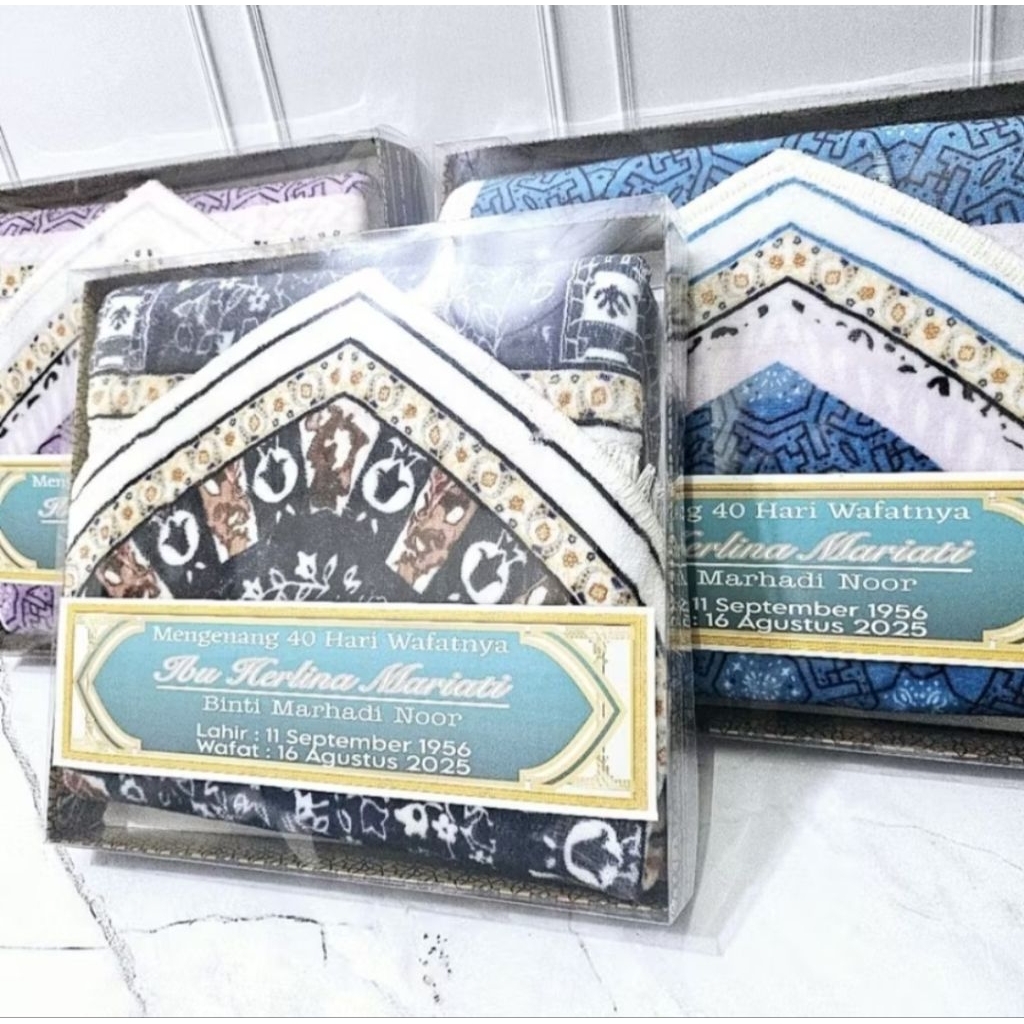 souvenir Sajadah turkey Mini Quba Printing – Box Mika Eksklusif Tahlil, Haji & Umroh | Souvenir Tahl