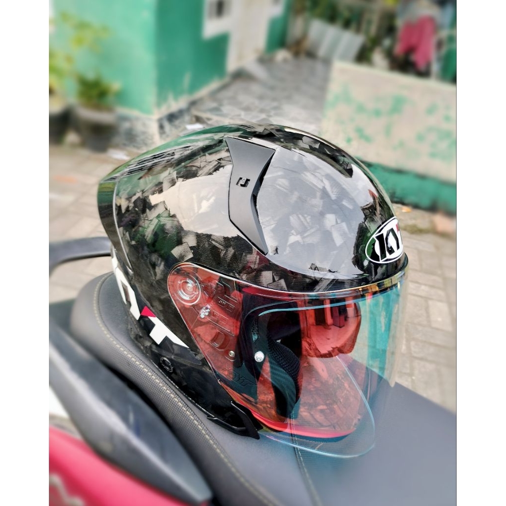 Helm kyt ttr jet repn carbon forged black glosy