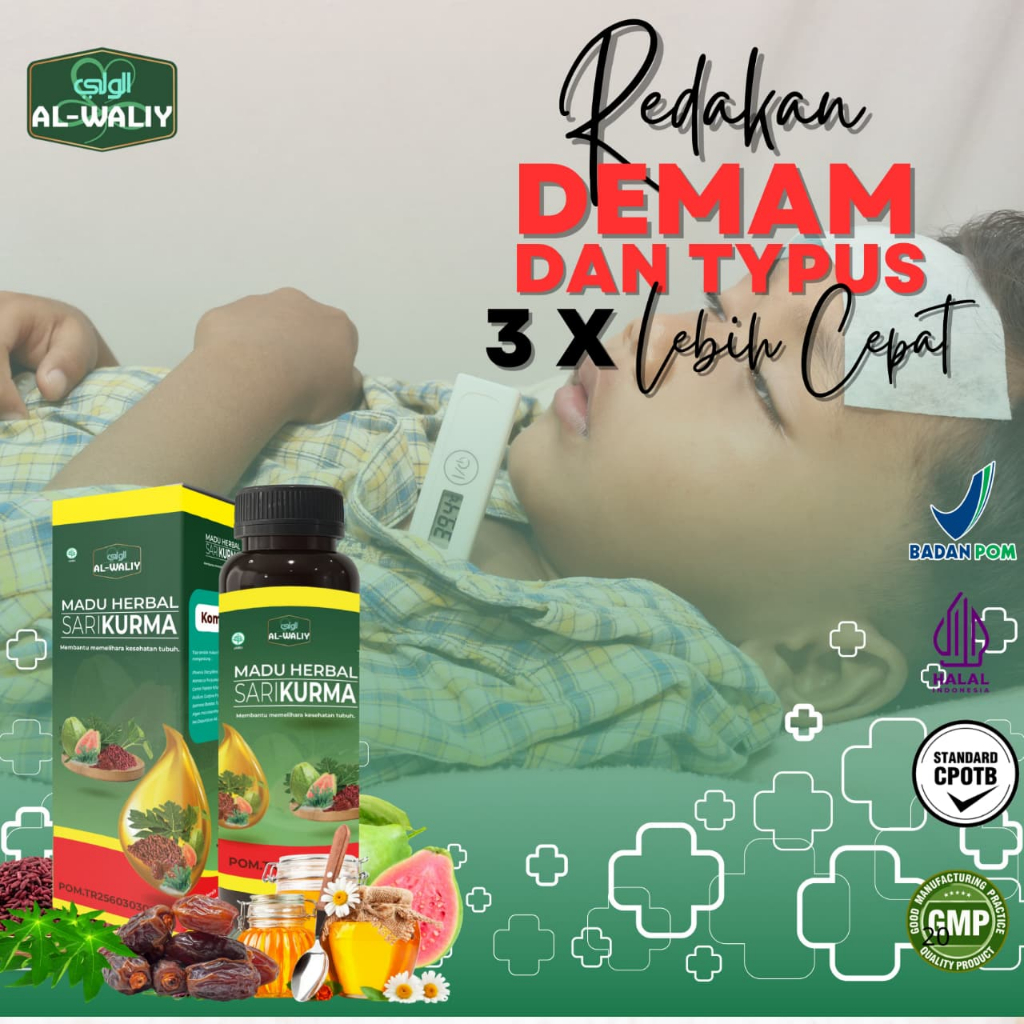 Madu Herbal Sari Kurma Angkak Al Waliy – Madu + SariKurma – Suplemen Tradisional Kesehatan