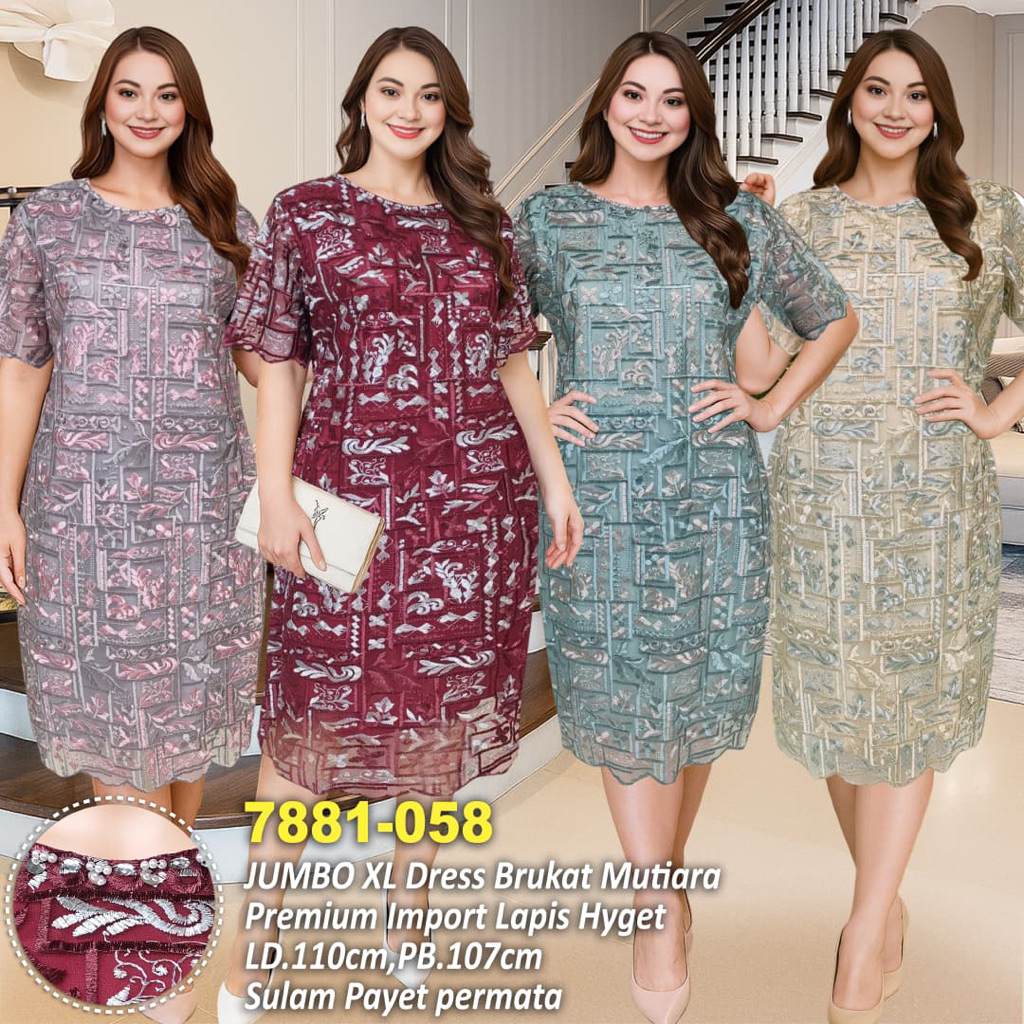 PREMIUM LD110 DRESS BRUKAT BAJU NATAL BAJU PESTA 7881