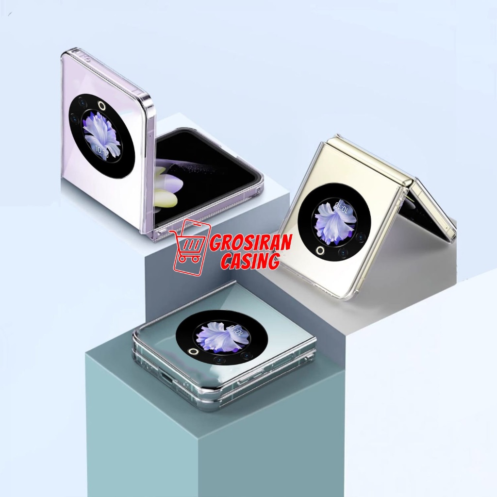 Tecno Phantom V Flip Clear Case Hardcase /  Akrilik Bening Case Tecno Phantom V Flip