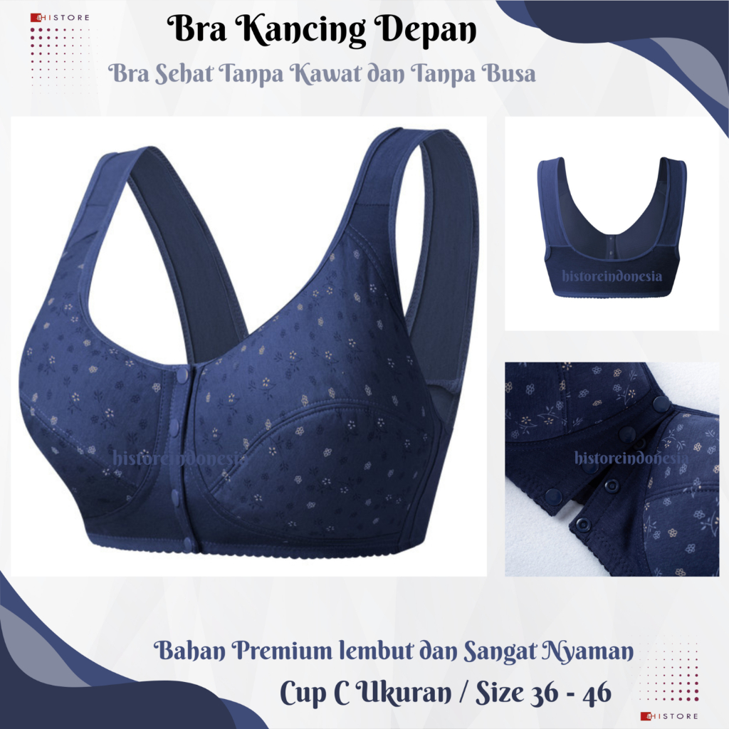 [HI] Bra Seamless Push Up Nirkabel Gesper Depan 2082 Wanita Paruh Baya dan Tua