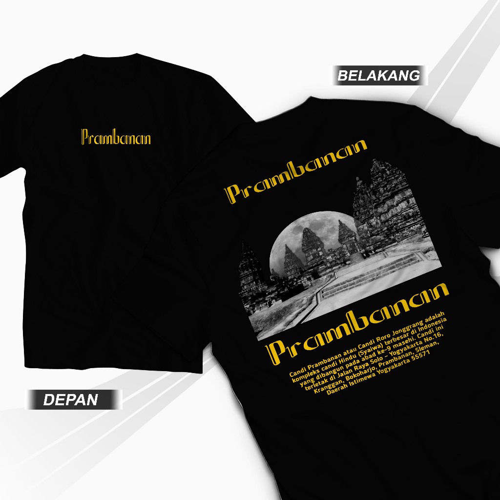 Kaos CANDI PRAMBANAN Kaos Sovenir Pria Wanita