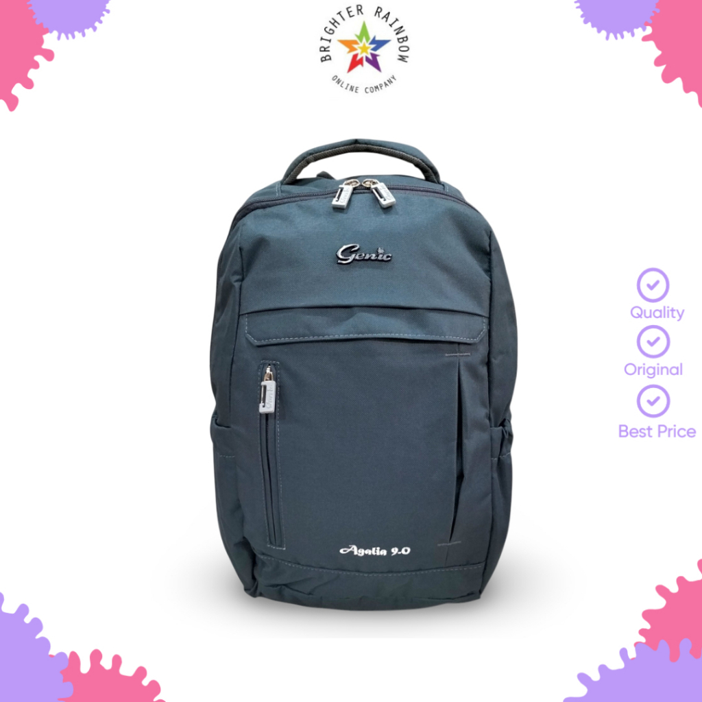 TAS GENIC - 29490 RANSEL SEKOLAH BACKPACK DENGAN RAINCOAT