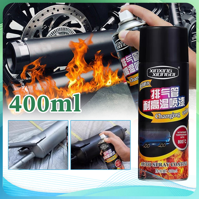 400ml Tahan Suhu Tinggi 800°C Cat Pilok High Temp Knalpot Cat Knalpot Motor Anti Panas Cat Kenalpot 