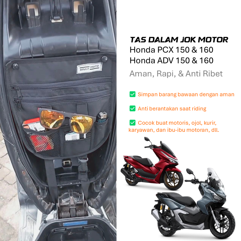 Tas Organizer Dalam Bagasi Jok Motor Honda ADV PCX 150 160