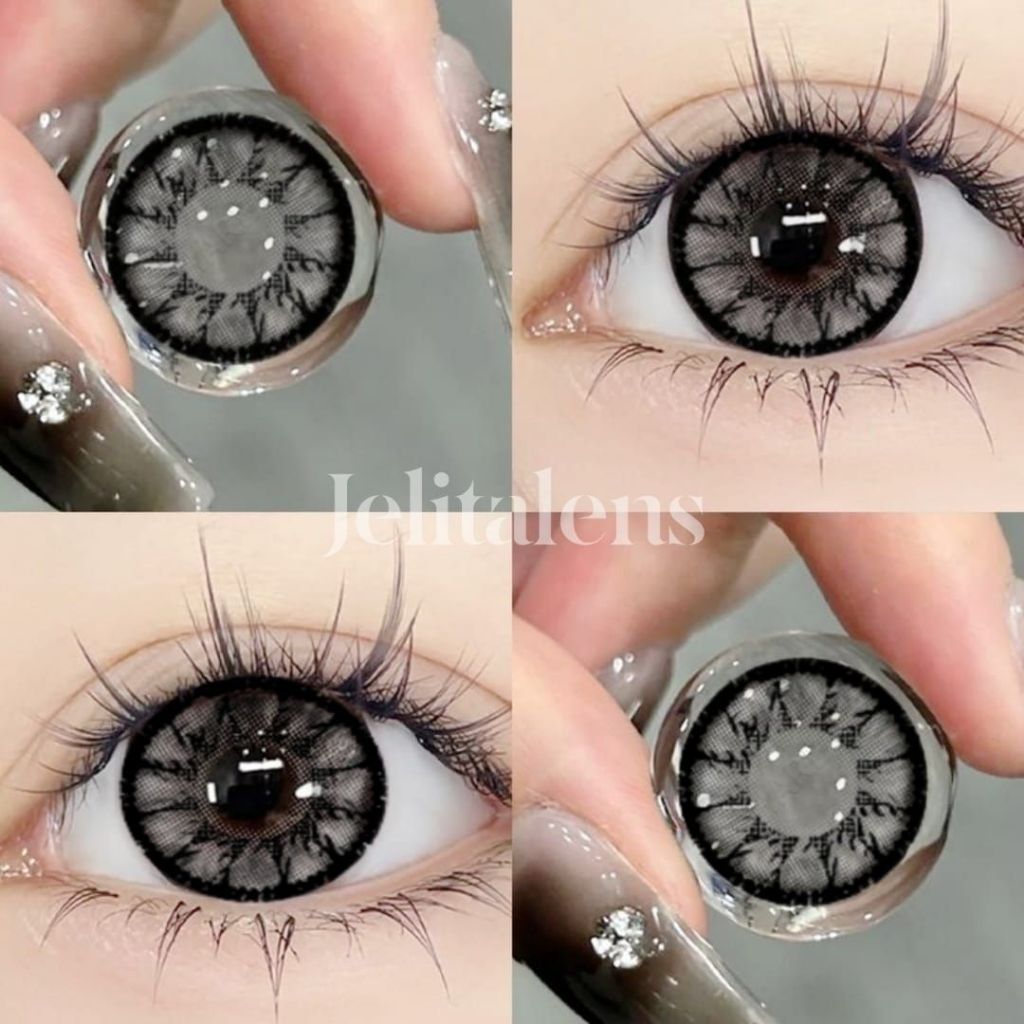J115 Softlens Dolly Abu-Abu Grey 16 MM Mata Barbie Big Eyes Normal & Minus / Softlens Barbie / Sofle