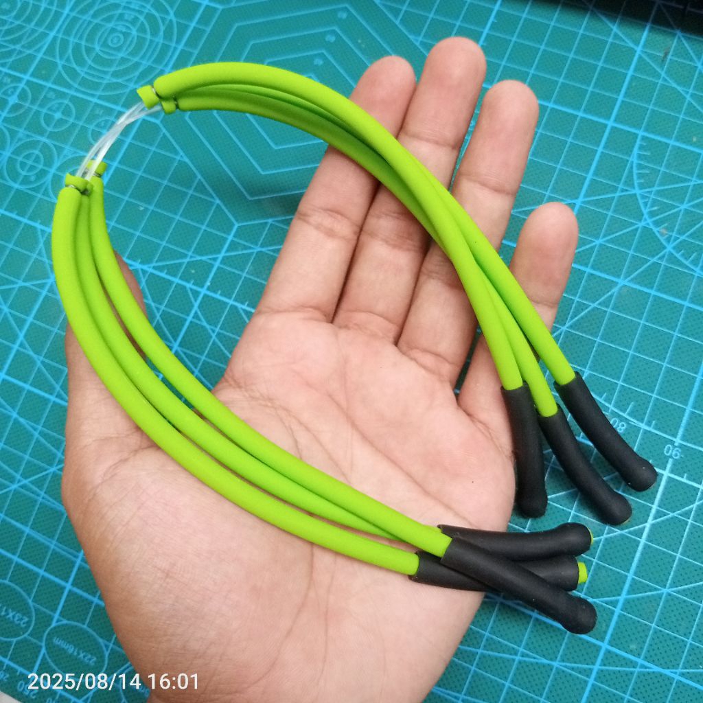 karet ketapel ikan siap pakai 2050 HIJAU LENGKAP kualitas PREMIUM