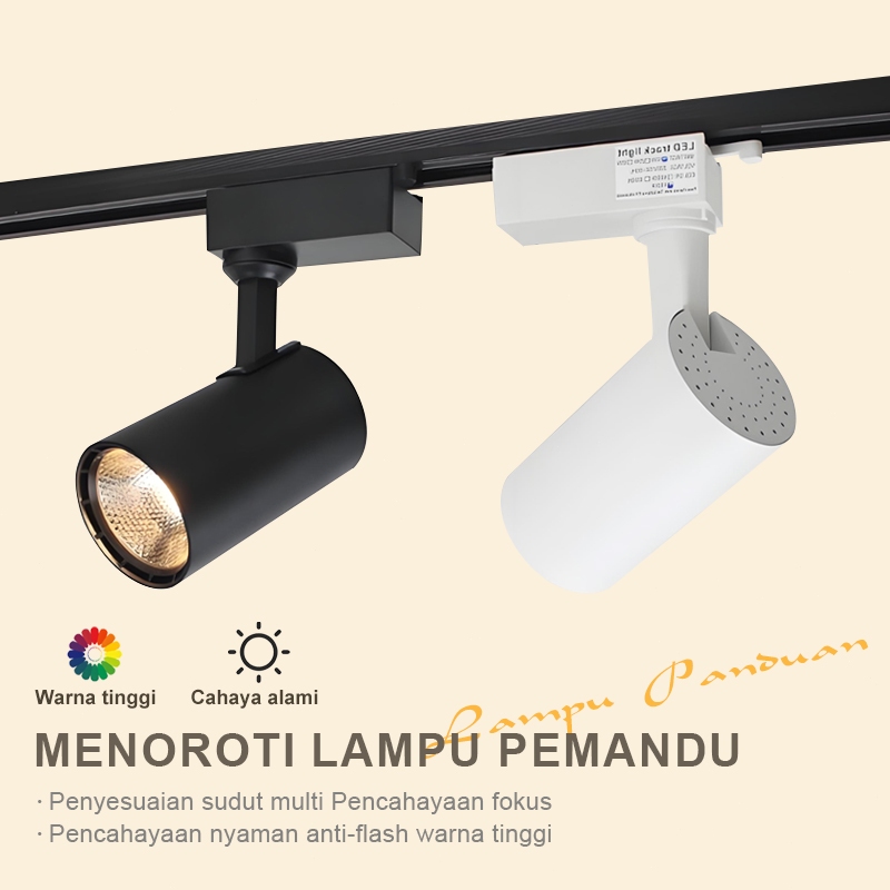 LAMPU TRACK LED SPOTLIGHT 30W - Lampu Sorot Hemat Listrik, untuk Toko Retail, Cafe & Display Produk