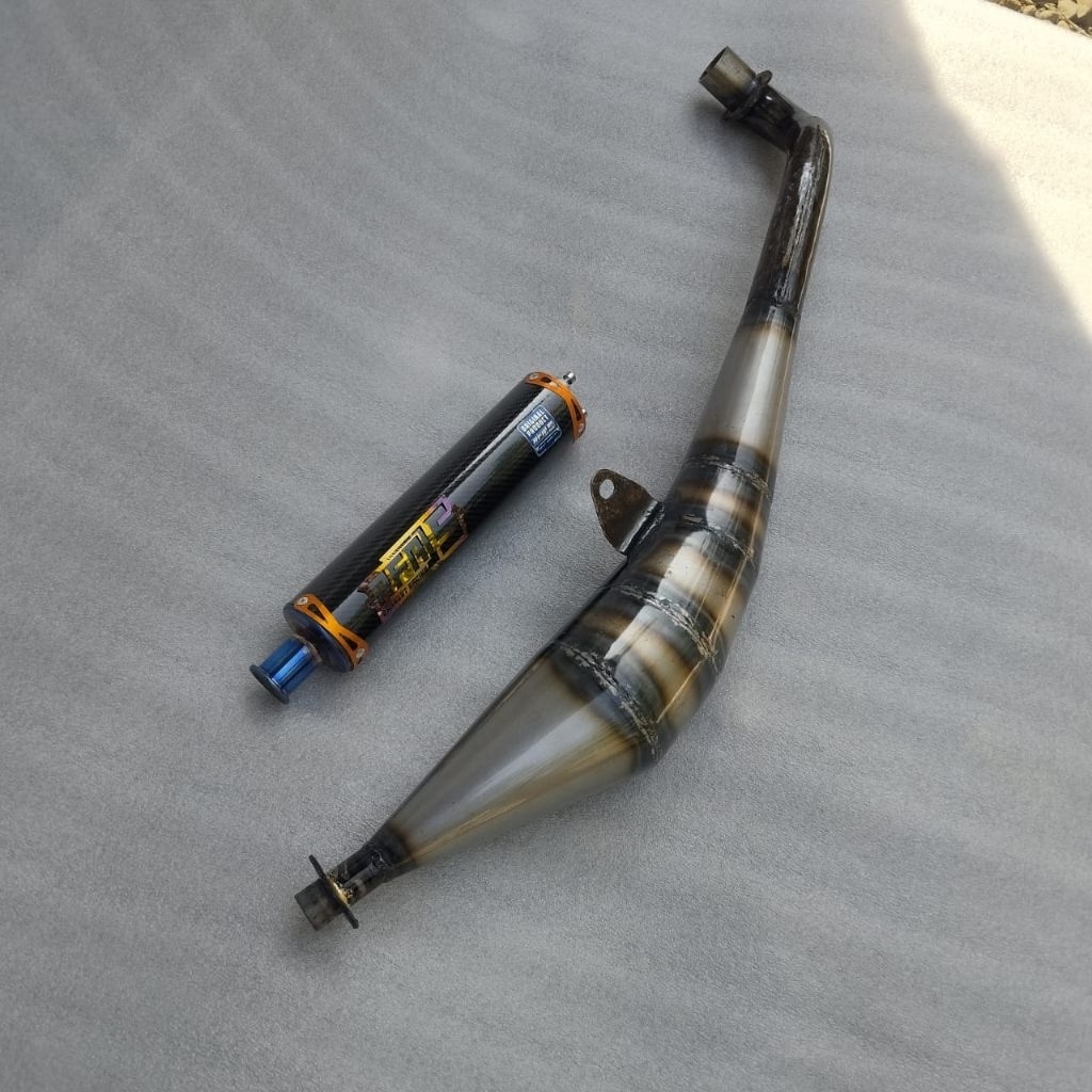 Pipa Knalpot silincer carbon Suzuki RC 100 Rc80 Bravo Standar Racing