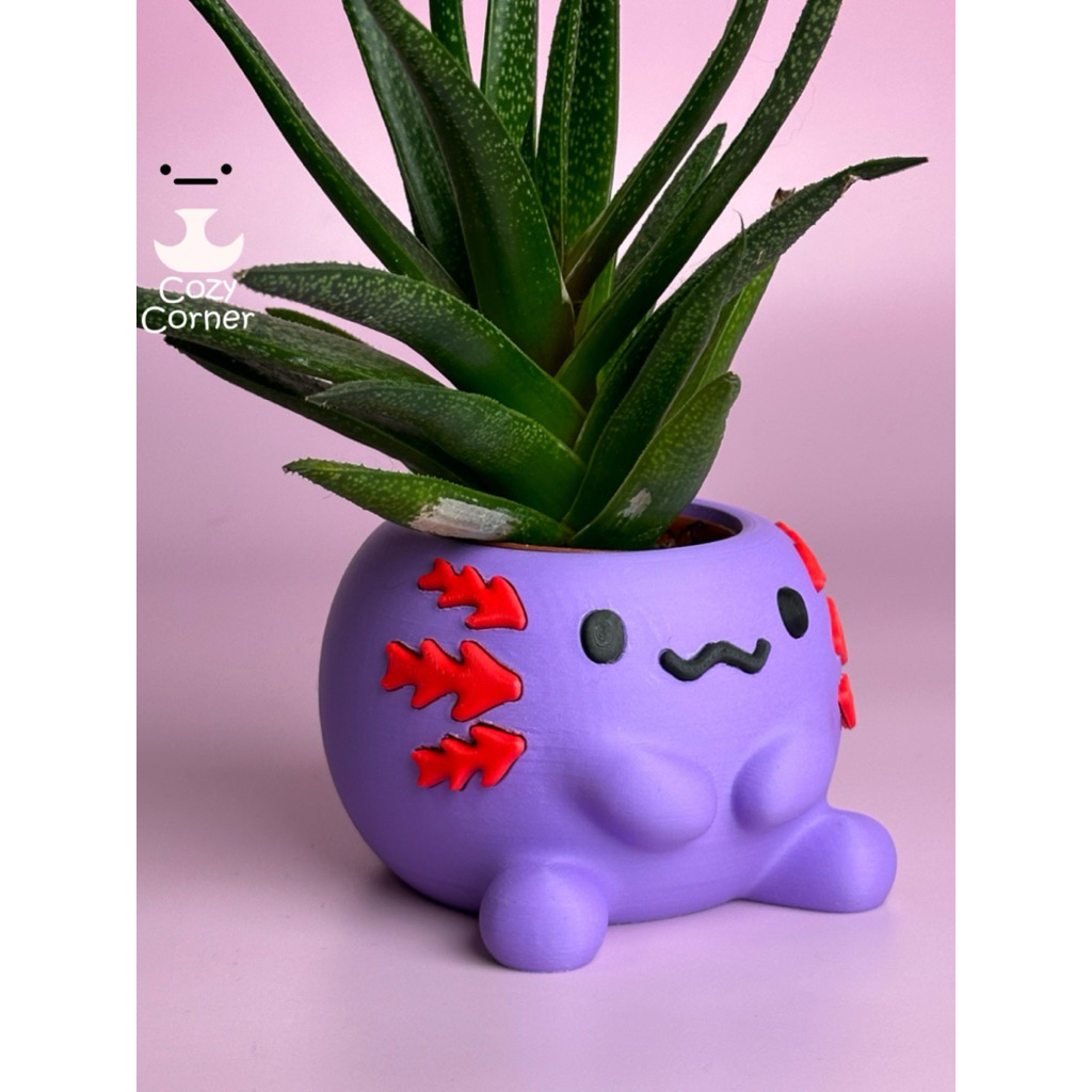 Axolotl Planter – Pot Tanaman Mini Bentuk Axolotl Lucu