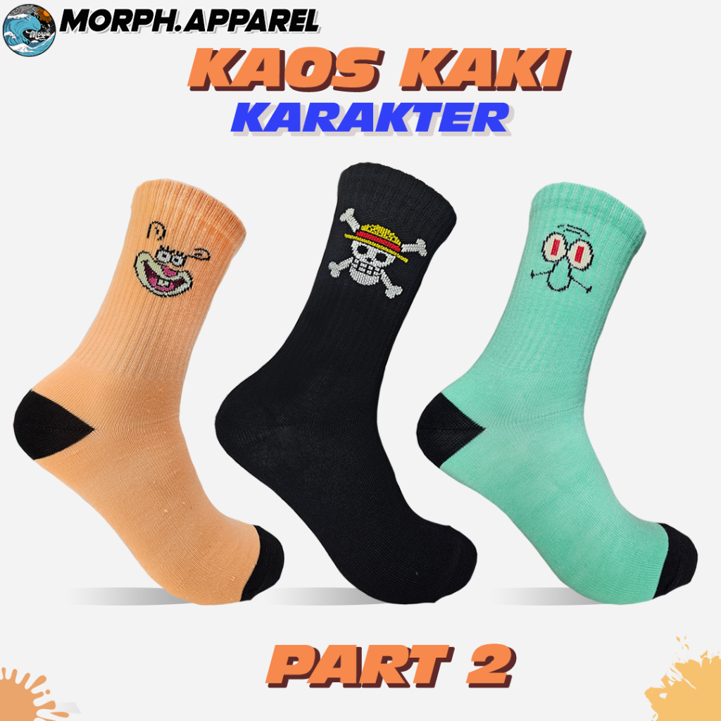 Kaos Kaki Motif - Kaos Kaki Skate Karakter - Seri K - Part 2 - Morph.Apparel